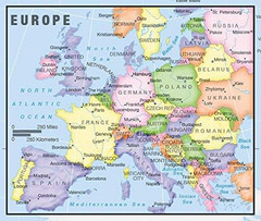 US and World Desk Map (13″ X 18″ Laminated) for Students, Home or Classroom Use
