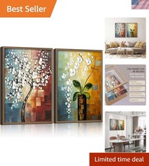 Gallery-Quality 12×16 Inch Abstract Floral Art Prints – Ready to Hang Set