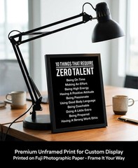 8×10 Unframed Leadership Quote Print – Discipline & Motivation for Workspaces