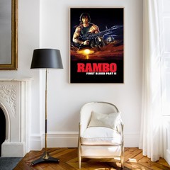 Rambo First Blood Part II (1985) Movie Poster Wall Art Print