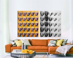 Marilyn Monroe Diptych Canvas Prints Set of 2, Large Modern Pop Art, Hollywood