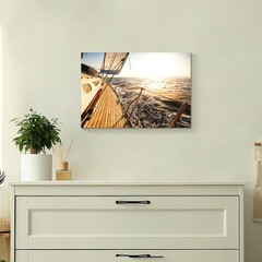 sailboat wall art coastal pictures: sunset wall decor sailing artwork nautica…