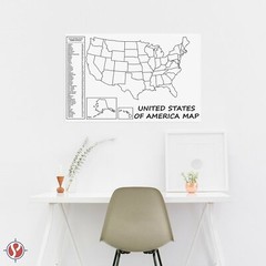 United States Map – Blank USA Poster, US Educational Map – 11 x 17 – 10 per Pack