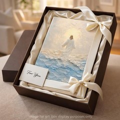 KKJ Jesus Walking On Water Canvas 16″L x 12″W, Blue