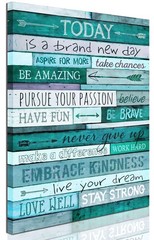 Inspirational Wall-Art – Quotes Office Teal Decor For Bedroom – Word Artwork …