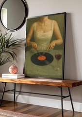 Vintage Vinyl Record Wall Art Retro Music Poster Classic Record Player Decor