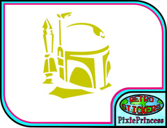 Star Wars Boba Fett K Vinyl Sticker Wall Art Poster Car Bike Laptop Window Movie