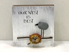 Ganz 5″ Art Wall Hanging Our Nest Is Best 3D Bird on Branch with Nest