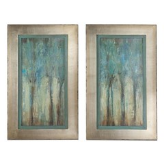 34.63 inch Framed Art (Set of 2) – 21.13 inches wide by 1.5 inches deep – Decor