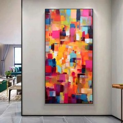 Colorful Abstract Art Canvas Painting Wall Art Home Living Room Decor Posters