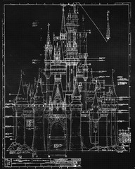 Classic Theme Park Rides Patent Prints 6 (8×10) for Home Disney Work Office Fans
