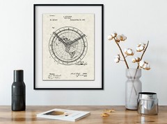 Flat Earth Map + Patent + Verso Key Alexander Gleason’s 1892 Standard World Map