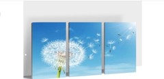 iHAPPYWALL 3 Pieces Dragonfly Canvas Wall Art Abstract Teal Blue Dragonfly In…