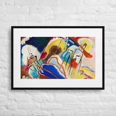 Kandinsky, abstract background 36×24-Framed Canvas Print