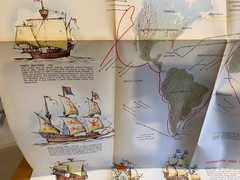 Map – World of Sail 1. Bartholomew World Pictiorial Map Series 1984