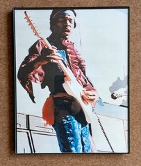 Jimi Hendrix Live Photo Framed Wall Art 11×14 Rock Decor