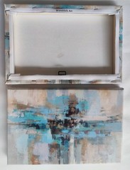 DZL Art A74762 Canvas Prints Abstract Wall Art Print Paintings Blue and Brown…