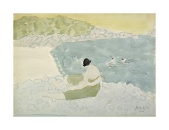 Milton Avery Rock Sitter : Archival Quality Giclée Art Print 1945