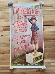 D.M. FERRY & COMPANIES STANDARD SEEDS ADVERTISING POSTER REPRINT? 24 X 12.5