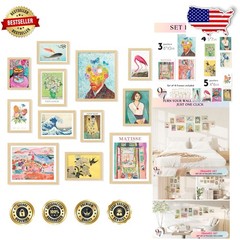 Eclectic Framed Art Prints 12pc Bedroom Living Room Trendy Decor
