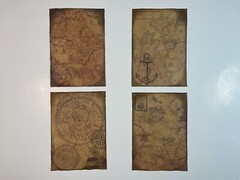 Pirate Treasure Map Aged Reproduction Print – 2 Maps