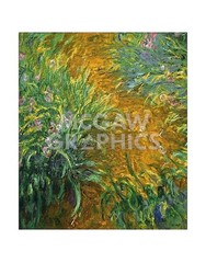 The Path in the Iris Garden, Claude Monet, Art Print Poster 14″ x 11″ 2028