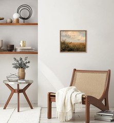 Vintage Framed Canvas Wall Art Decor Classical Nature Theme Broad Grassland A…