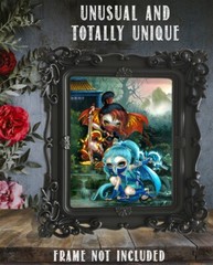 Strangeling Ninja Dragonlings – 11×14 Unframed Art Print Poster – Decor and Gift