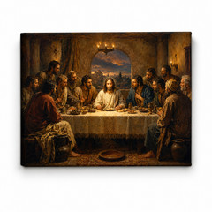 The Last Supper Canvas Wall Art Jesus Christ Disciples Apostles Painting Print