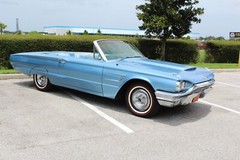 1965 Ford Thunderbird blue vert | 24×36 inch POSTER | vintage classic car