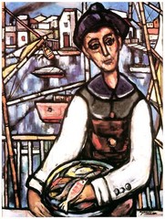 Wall Decor Poster.Fine Graphic Art Design.Fish Seller.Fishing boy.Room art.163
