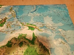 Australia and Standard Time Zone Chart of the World 53″ x 39 1/2″