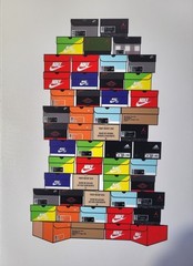 Nike Shoe / Frameless Canvas Poster – wall decor – 8x12in (set of 6)