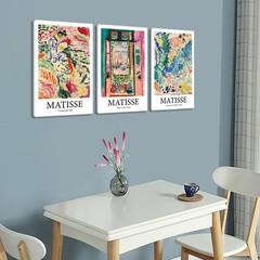 Framed Henri Matisse Abstract Canvas Wall Art Print Set French Floral Rainbow…