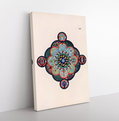 Mandala 105 by Carl Jung Classic Painting Print on Framed Canvas Wall Art