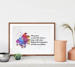 Dignovel Studios Piano Music Gives a Soul Musician Inspirational Quote Print