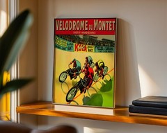 Vélodrome du Montet by Marcellin Auzolle (France) Bicycle 19 Retro Vintage Poste
