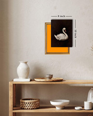 Vintage Wall Art Decor – Classical Dark Swan Canvas Art Prints – Nursery Wall De