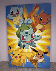 Pokémon Canvas WallArt Print 13×19 PikachuEeveeBulbasaurCharmanderFREE SHIPPING!