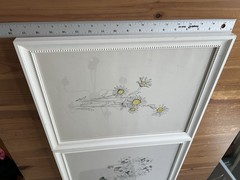 IKEA Floral Botanical Wall Art Prints Framed Set of 3 White Frames Decor