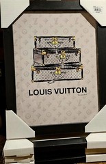 FASHION TRUNKS – Louis Vuitton – Fairchild Paris 14″ x 18″ Framed Print