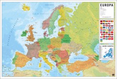 Political Map Of Europe (Europa) – Poster (Spanish Language Map) (36 X 24″)