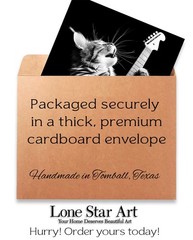 Purrrfect Guitar Lick Cat Poster 11×14 Unframed Rock & Roll Music Wall Art