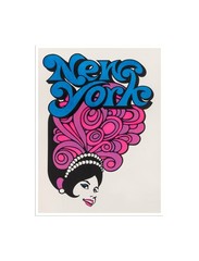 New York Art Manhattan Showgirl Print Vintage Travel Poster 12×16″ XR4943