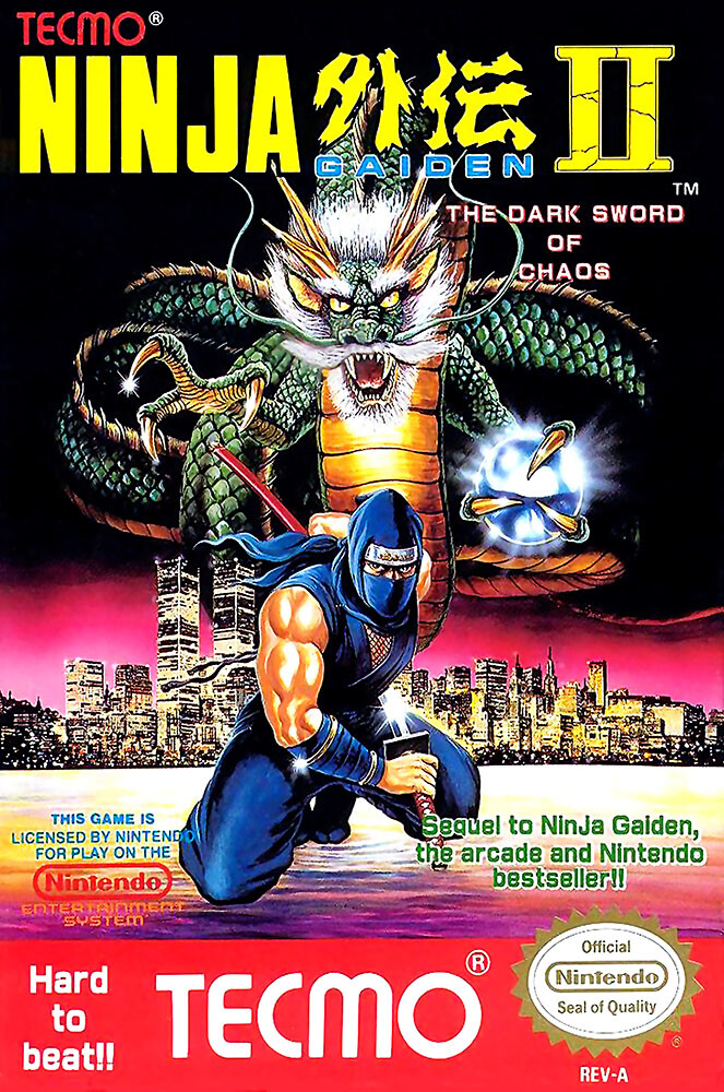 Ninja Gaiden II Nintendo NES BOX ART II III Premium POSTER MADE IN USA – NGN002