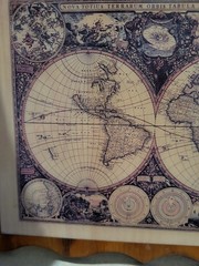 Vintage World Map Print On Board Wall Decor Picture 12″×10″