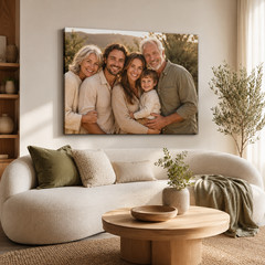 Custom Photo Canvas Print Personalized Family Wall Art Framed Gift