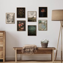 Water-Resistant Vintage Wall Art – 8×10 French Country Canvas with Floral Design