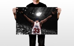 Dunk Block Star Patrick Ewing Basketball Wall Art Home Decor – POSTER 20×30