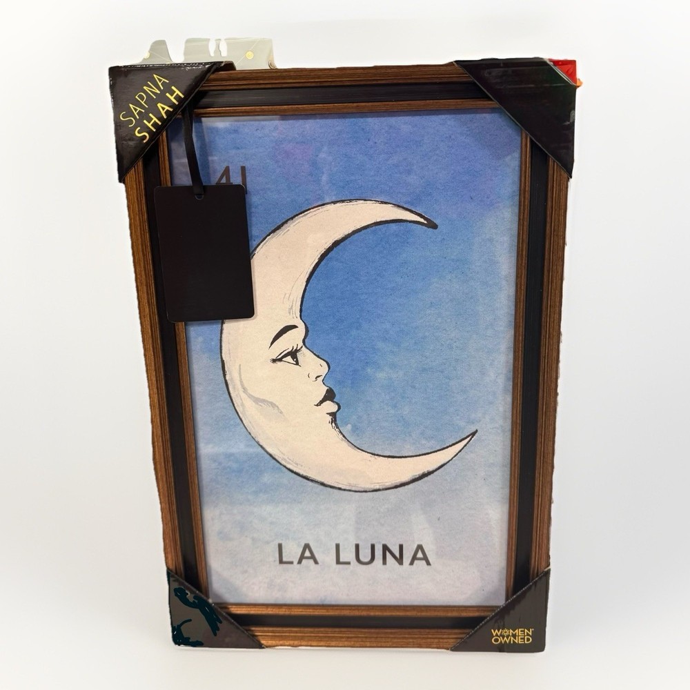 Sapna Shah La Luna The Moon Wall Art 12 X 18 Inches Loteria #41 Print BRAND NEW